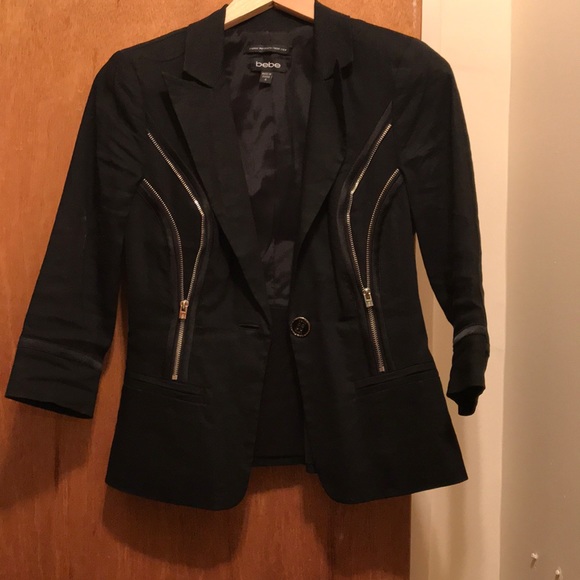bebe Jackets & Blazers - Black blazer with zipper accents